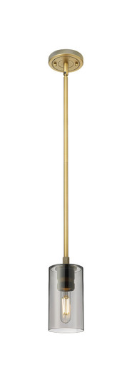 Downtown Urban One Light Pendant in Brushed Brass (405|434-1S-BB-G434-7SM)