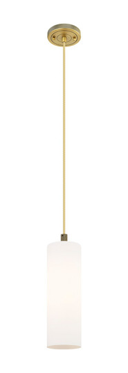 Downtown Urban One Light Pendant in Brushed Brass (405|434-1P-BB-G434-12WH)
