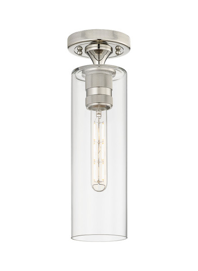 Downtown Urban One Light Flush Mount in Polished Nickel (405|434-1F-PN-G434-12CL)