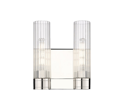 Downtown Urban Two Light Bath Vanity in Polished Nickel (405|429-2W-PN-G429-11CL)