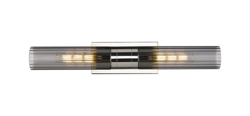 Downtown Urban Two Light Bath Vanity in Polished Nickel (405|429-2WL-PN-G429-11SM)