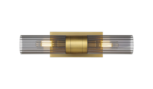 Downtown Urban Two Light Bath Vanity in Brushed Brass (405|429-2WL-BB-G429-8SM)