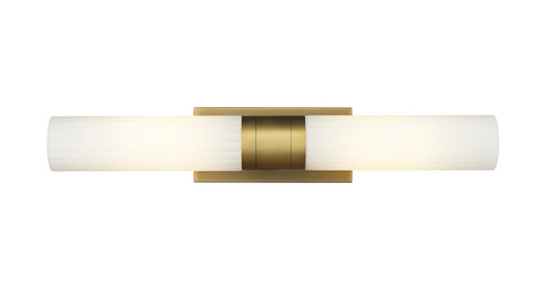 Downtown Urban Two Light Bath Vanity in Brushed Brass (405|429-2WL-BB-G429-11WH)