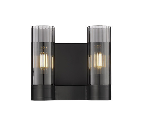 Downtown Urban Two Light Bath Vanity in Matte Black (405|429-2W-BK-G429-8SM)