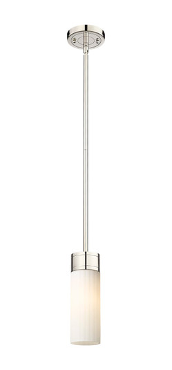 Downtown Urban One Light Pendant in Polished Nickel (405|429-1S-PN-G429-8WH)