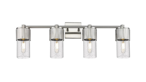 Downtown Urban Four Light Bath Vanity in Satin Nickel (405|428-4W-SN-G428-7SDY)
