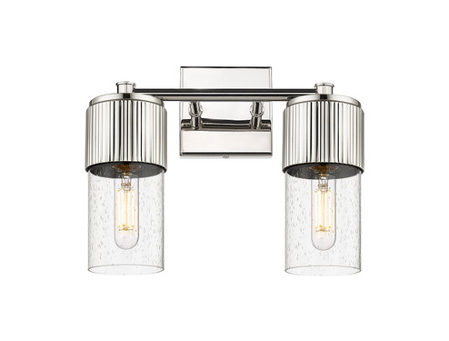 Downtown Urban Two Light Bath Vanity in Polished Nickel (405|428-2W-PN-G428-7SDY)