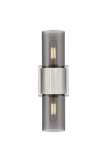 Downtown Urban Two Light Bath Vanity in Satin Nickel (405|428-2WL-SN-G428-7SM)