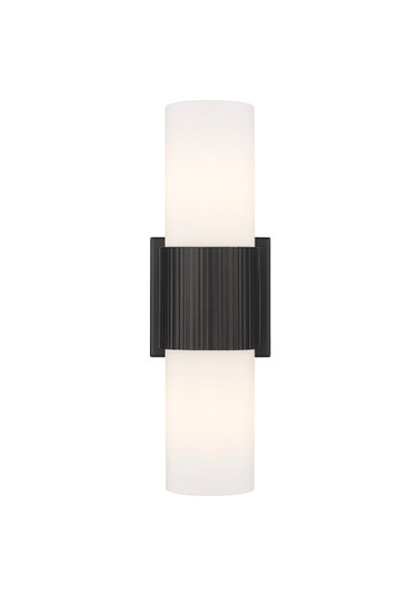 Downtown Urban Two Light Bath Vanity in Matte Black (405|428-2WL-BK-G428-7WH)