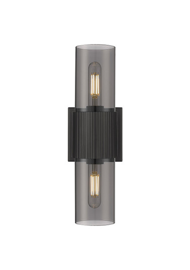 Downtown Urban Two Light Bath Vanity in Matte Black (405|428-2WL-BK-G428-7SM)