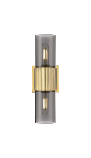 Downtown Urban Two Light Bath Vanity in Brushed Brass (405|428-2WL-BB-G428-7SM)