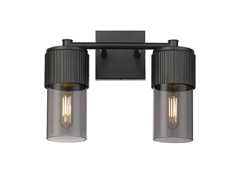 Downtown Urban Two Light Bath Vanity in Matte Black (405|428-2W-BK-G428-7SM)