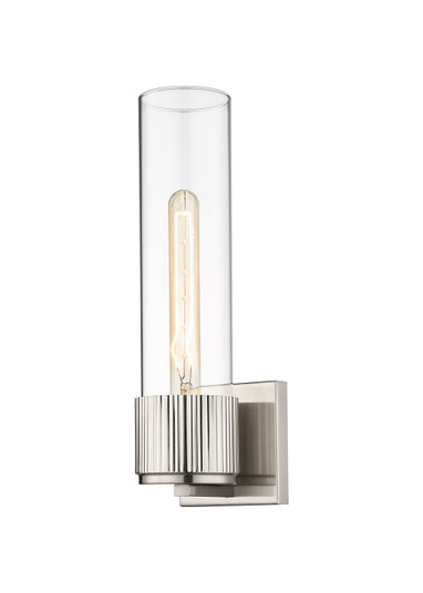 Downtown Urban One Light Wall Sconce in Satin Nickel (405|428-1W-SN-G428-12CL)