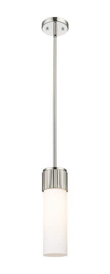 Downtown Urban One Light Pendant in Polished Nickel (405|428-1S-PN-G428-12WH)