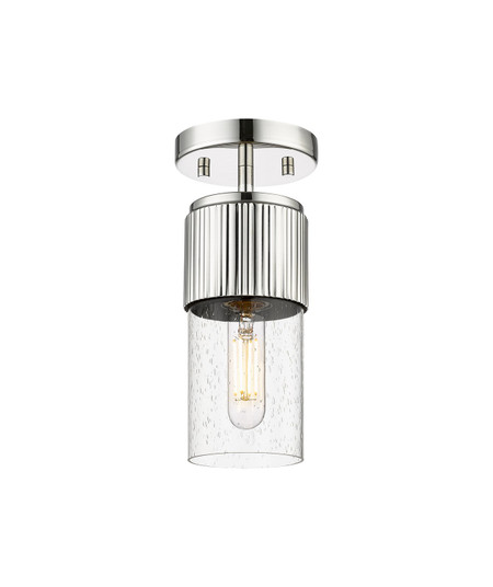 Downtown Urban One Light Semi-Flush Mount in Polished Nickel (405|428-1F-PN-G428-7SDY)