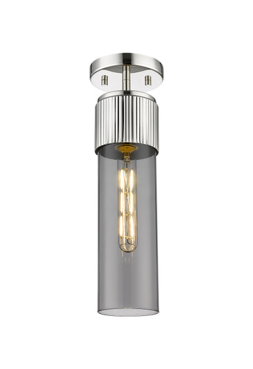 Downtown Urban One Light Semi-Flush Mount in Polished Nickel (405|428-1F-PN-G428-12SM)