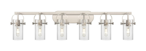 Downtown Urban Six Light Bath Vanity in Satin Nickel (405|423-6W-SN-G423-7CL)