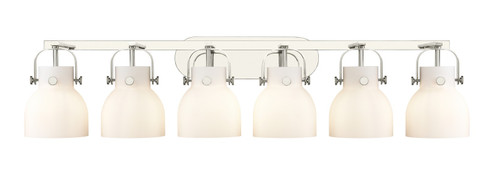 Downtown Urban Six Light Bath Vanity in Polished Nickel (405|423-6W-PN-G412-6WH)