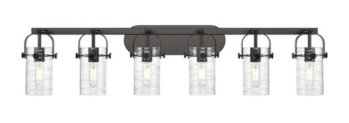 Downtown Urban Six Light Bath Vanity in Matte Black (405|423-6W-BK-G423-7DE)