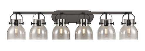 Downtown Urban Six Light Bath Vanity in Matte Black (405|423-6W-BK-G412-6SM)