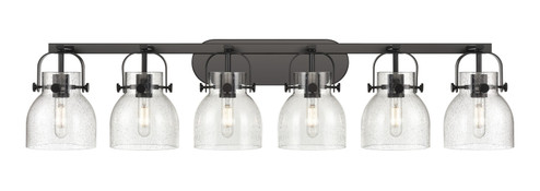 Downtown Urban Six Light Bath Vanity in Matte Black (405|423-6W-BK-G412-6SDY)