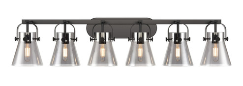 Downtown Urban Six Light Bath Vanity in Matte Black (405|423-6W-BK-G411-6SM)