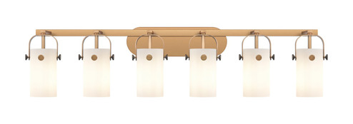 Downtown Urban Six Light Bath Vanity in Brushed Brass (405|423-6W-BB-G423-7WH)