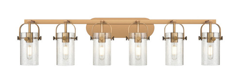 Downtown Urban Six Light Bath Vanity in Brushed Brass (405|423-6W-BB-G423-7SDY)
