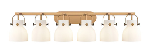 Downtown Urban Six Light Bath Vanity in Brushed Brass (405|423-6W-BB-G412-6WH)