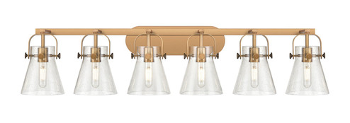 Downtown Urban Six Light Bath Vanity in Brushed Brass (405|423-6W-BB-G411-6SDY)