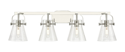 Downtown Urban Four Light Bath Vanity in Polished Nickel (405|423-4W-PN-G411-6SDY)