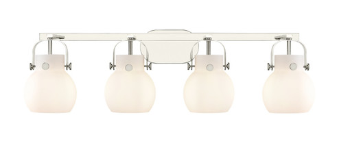 Downtown Urban Four Light Bath Vanity in Polished Nickel (405|423-4W-PN-G410-6WH)