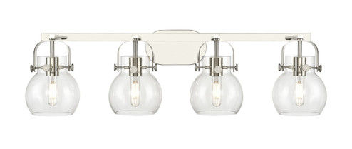 Downtown Urban Four Light Bath Vanity in Polished Nickel (405|423-4W-PN-G410-6CL)