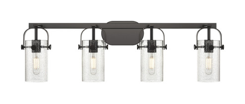 Downtown Urban Four Light Bath Vanity in Matte Black (405|423-4W-BK-G423-7SDY)
