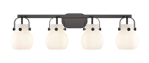 Downtown Urban Four Light Bath Vanity in Matte Black (405|423-4W-BK-G410-6WH)
