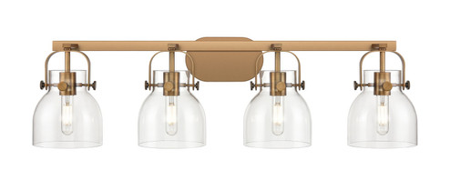 Downtown Urban Four Light Bath Vanity in Brushed Brass (405|423-4W-BB-G412-6CL)