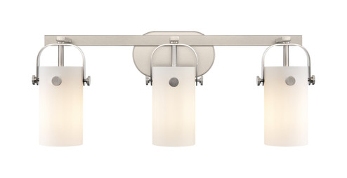 Downtown Urban Three Light Bath Vanity in Brushed Satin Nickel (405|423-3W-SN-G423-7WH)