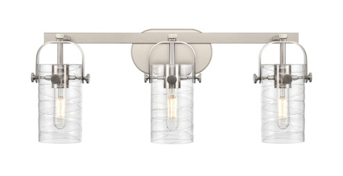 Downtown Urban Three Light Bath Vanity in Satin Nickel (405|423-3W-SN-G423-7DE)