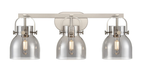 Downtown Urban Three Light Bath Vanity in Satin Nickel (405|423-3W-SN-G412-6SM)
