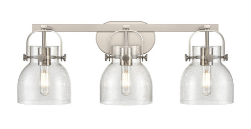 Downtown Urban Three Light Bath Vanity in Satin Nickel (405|423-3W-SN-G412-6SDY)
