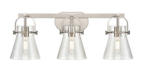 Downtown Urban Three Light Bath Vanity in Satin Nickel (405|423-3W-SN-G411-6SDY)