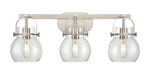 Downtown Urban Three Light Bath Vanity in Satin Nickel (405|423-3W-SN-G410-6CL)