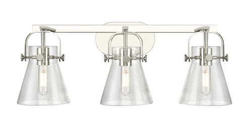 Downtown Urban Three Light Bath Vanity in Polished Nickel (405|423-3W-PN-G411-6SDY)