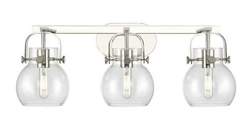 Downtown Urban Three Light Bath Vanity in Polished Nickel (405|423-3W-PN-G410-6CL)