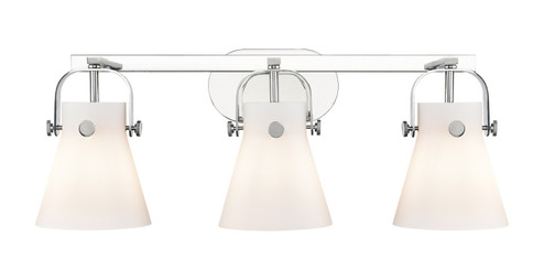 Downtown Urban Three Light Bath Vanity in Polished Chrome (405|423-3W-PC-G411-6WH)