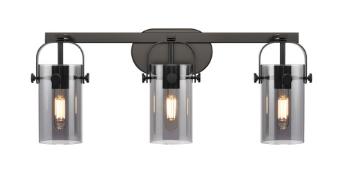 Downtown Urban Three Light Bath Vanity in Matte Black (405|423-3W-BK-G423-7SM)