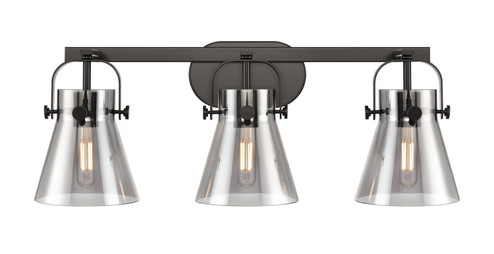 Downtown Urban Three Light Bath Vanity in Matte Black (405|423-3W-BK-G411-6SM)
