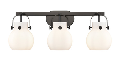 Downtown Urban Three Light Bath Vanity in Matte Black (405|423-3W-BK-G410-6WH)