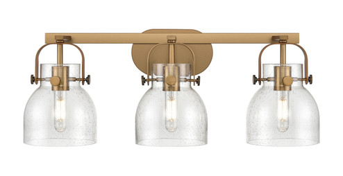Downtown Urban Three Light Bath Vanity in Brushed Brass (405|423-3W-BB-G412-6SDY)