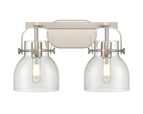 Downtown Urban Two Light Bath Vanity in Satin Nickel (405|423-2W-SN-G412-6CL)